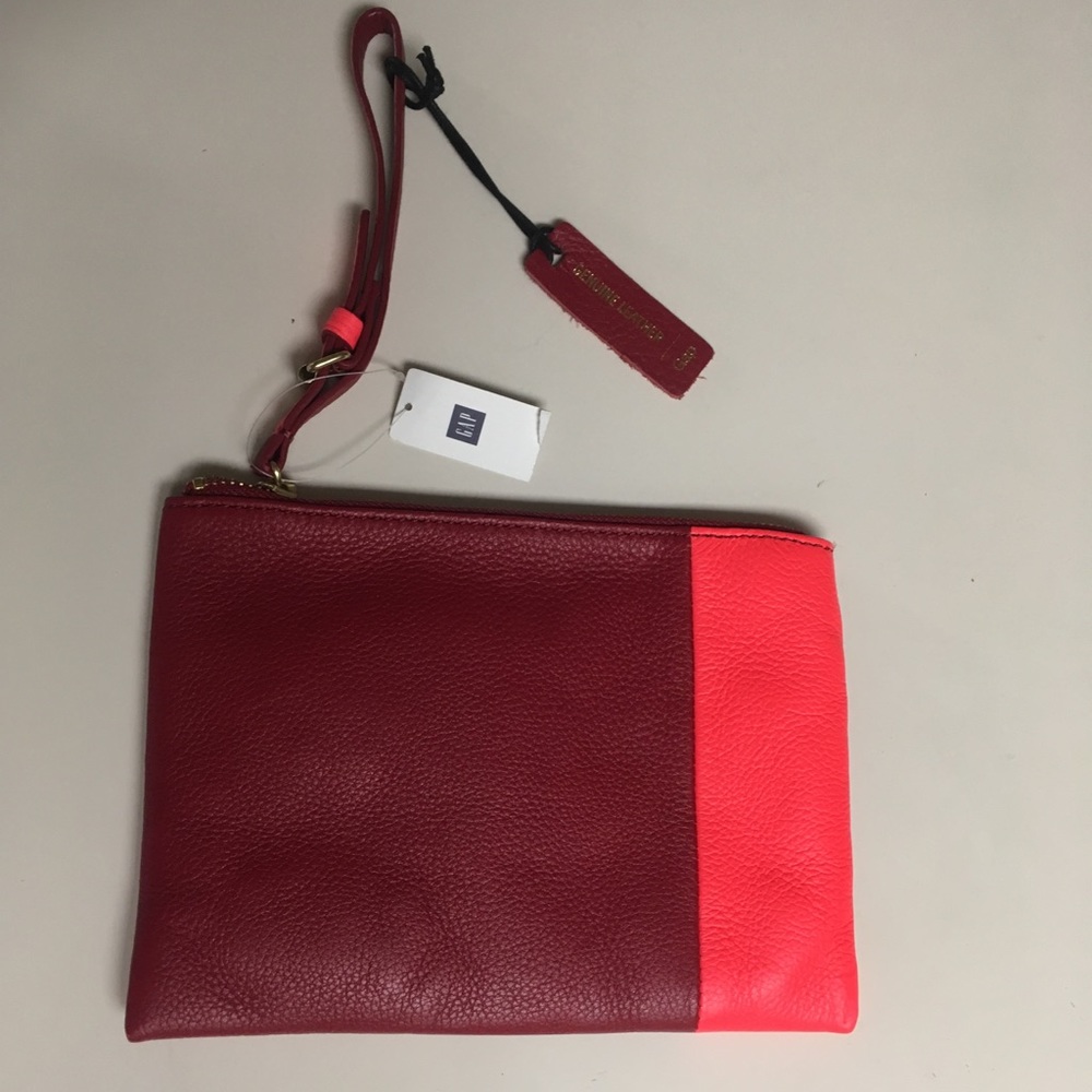 Gap Two Tone Leather Wristlet Purse